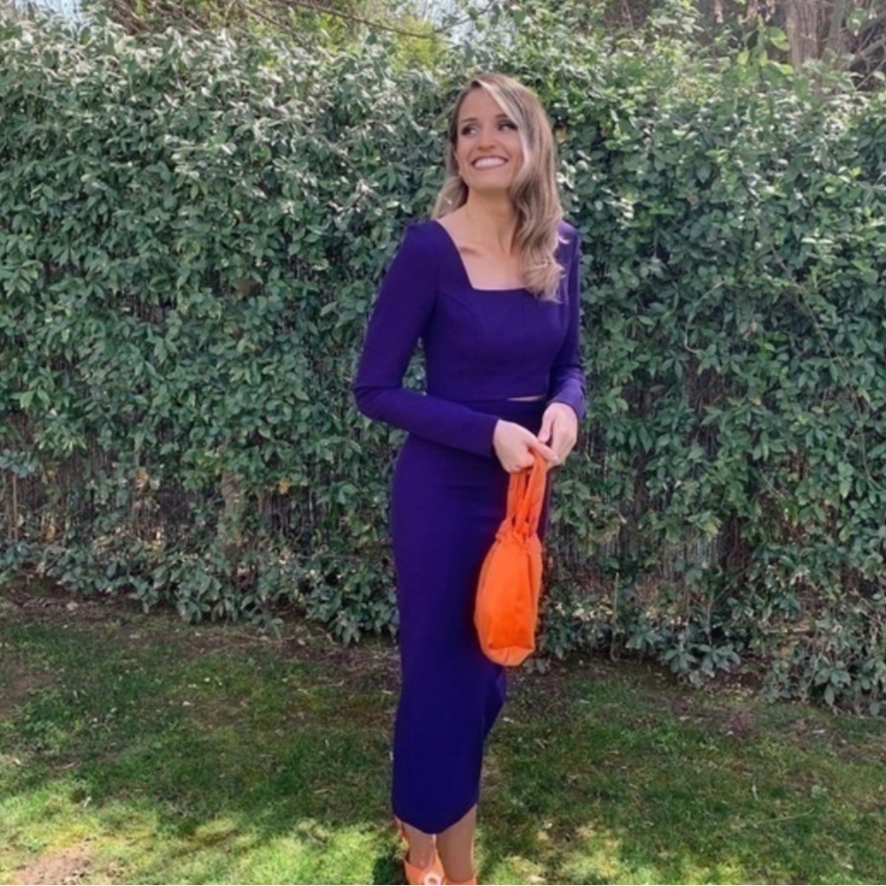 NWT TOP ZARA PURPLE CROPPED TOP - Picture 1 of 8